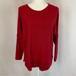 Chico’s Tunic Sweater in Red, Size M.